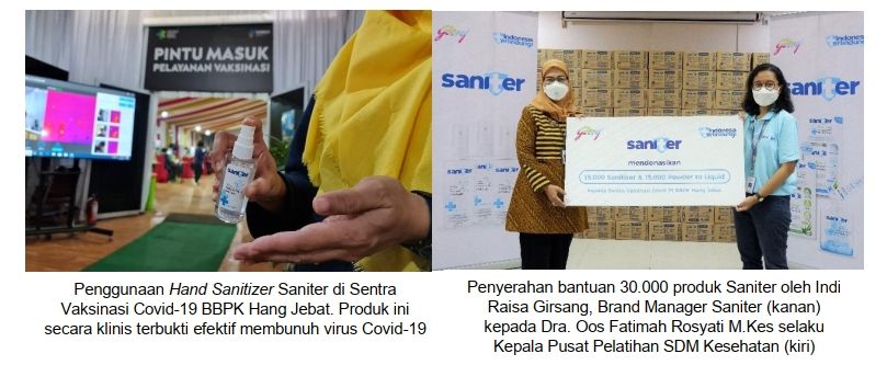 Godrej Indonesia bantu lindungi petugas vaksinasi Covid-19 di Sentra Vaksinasi Hang Jebat, Jakarta Selatan. (Dok. Godrej Indonesia)