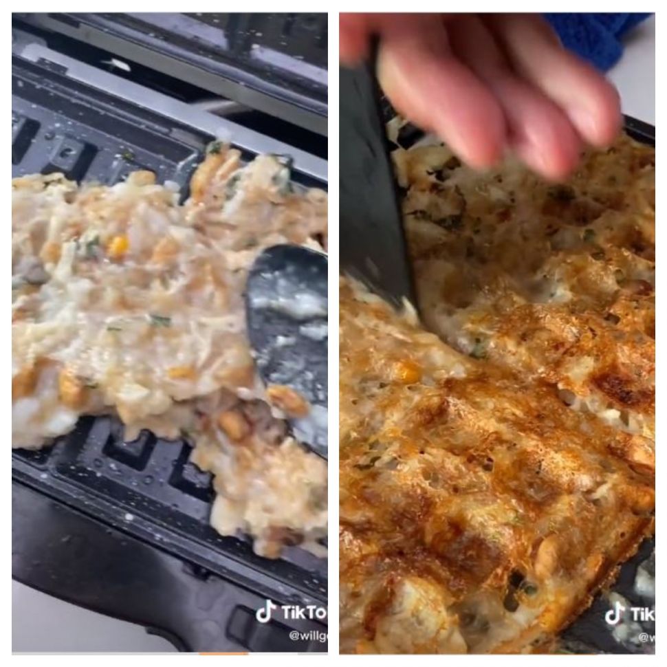 Wafel bubur ala William Gozali (TikTok @willgoz)