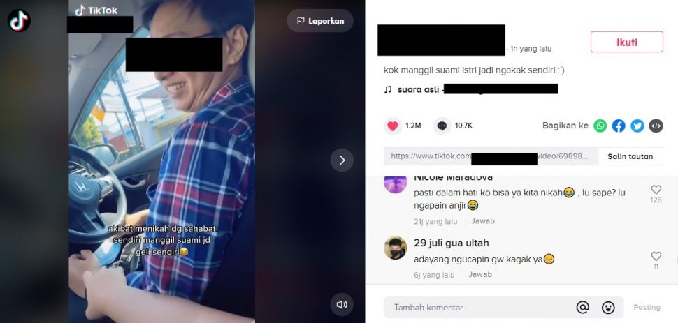 Viral Testimoni Wanita Nikahi Sahabat. (TikTok)