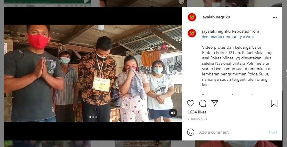 Sudah Gelar Acara Sykuran Diterima Jadi Polisi, Namanya Malah Digantikan Orang Lain (IG)