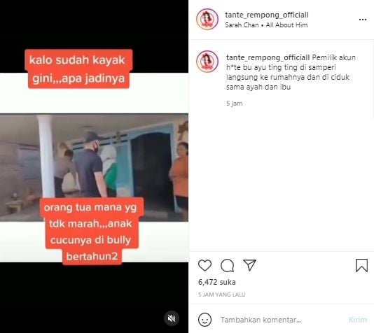 Orang tua Ayu Ting Ting datangi haters (Instagram.com)