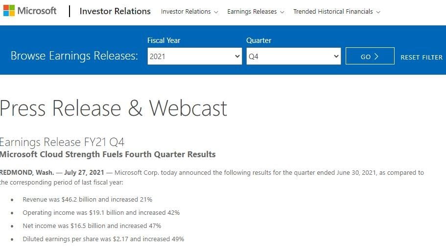 Pendapatan Microsoft naik 21 persen YoY. (Microsoft)