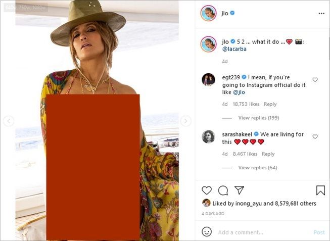 Potret Jennifer Lopez saat perjalanan ulang tahun di kapal pesiar. (Instagram/@jlo)