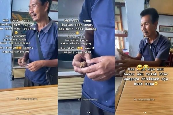 Viral Penjual Agar Agar Beli Nasi Padang Rp 5 Ribu Sujud Syukur Dapat Donasi Rp 100 Juta 9810