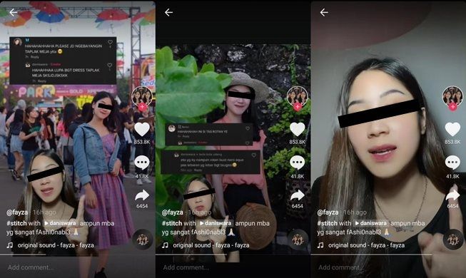 Viral wanita disindir kurang modis oleh gebetan mantan. (TikTok/@fayyyzza)