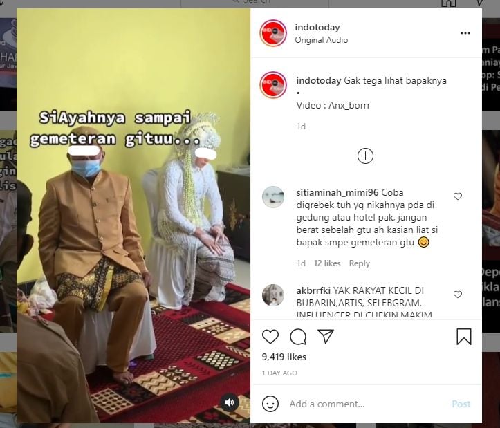 Ayah pengantin gemetar acara nikahan dipaksa bubar (IG)