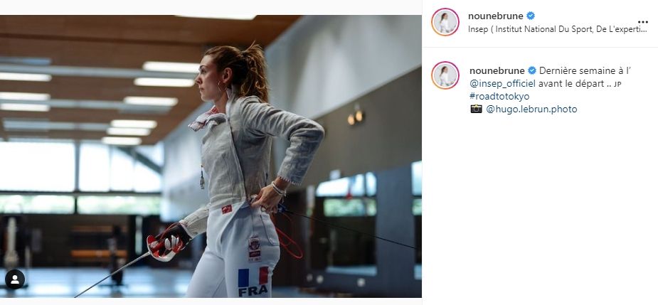 Manon Brunet, atlet anggar Prancis yang sumbangkan medali di Olimpiade Tokyo 2020. (Instagram/nounebrune)