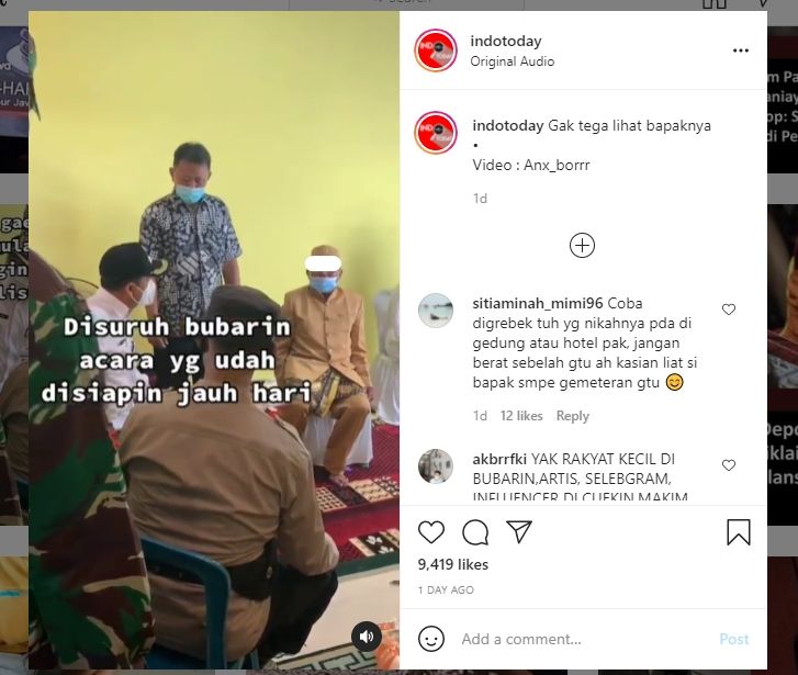 Ayah pengantin gemetar acara nikahan dipaksa bubar (IG)