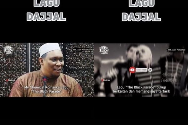 Viral Ustaz Ceramah Lagu 'The Black Parade' My Chemical Romance Lagu Dajjal. (TikTok)