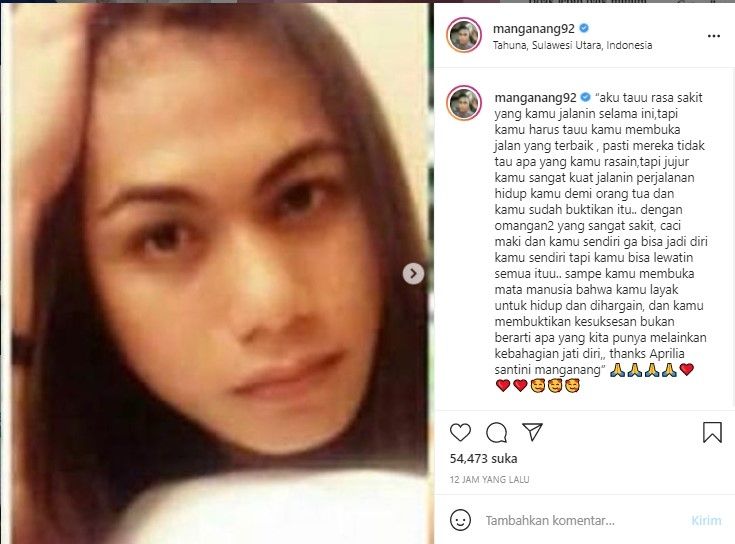 Unggahan Aprilio Manganang (Instagram)