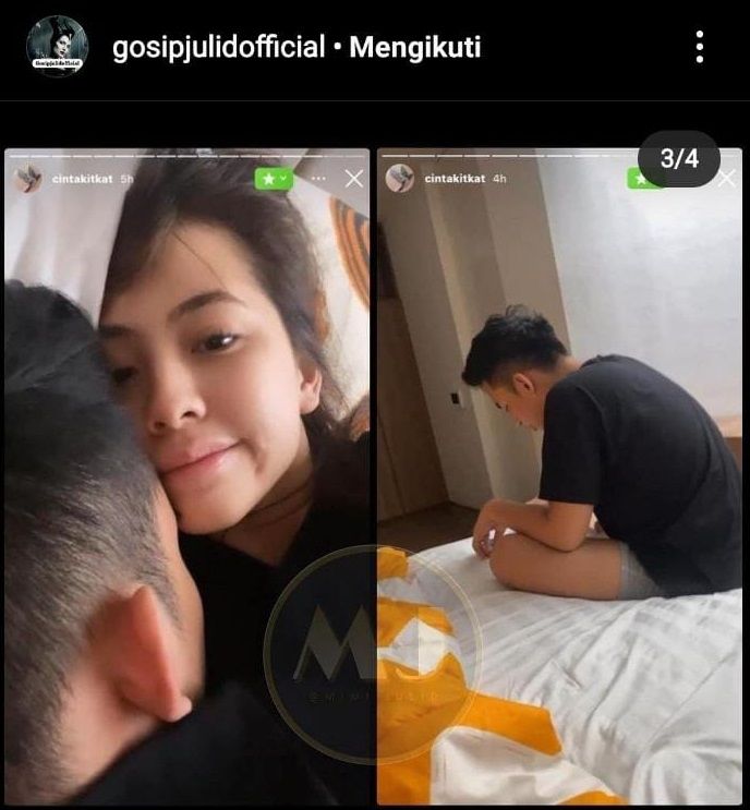 Kemesraan Adhisty Zara dengan Okin. [Instagram]