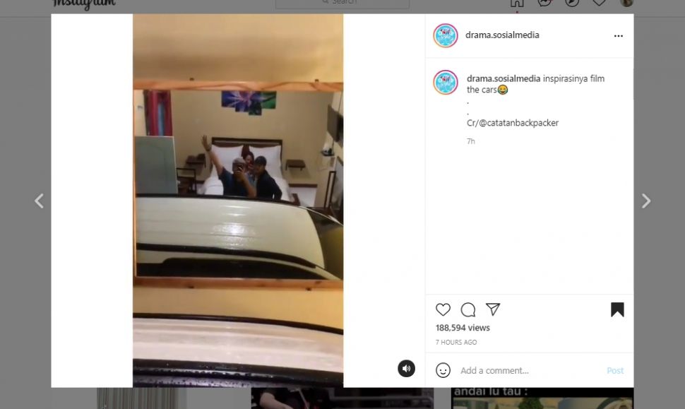 Booking Hotel Naik Mobil, Pas Sampai Warganet Ini Ngelus Dada Lihat Kamarnya. (Instagram/@drama.sosialmedia/TikTok @catatanbackpacker)