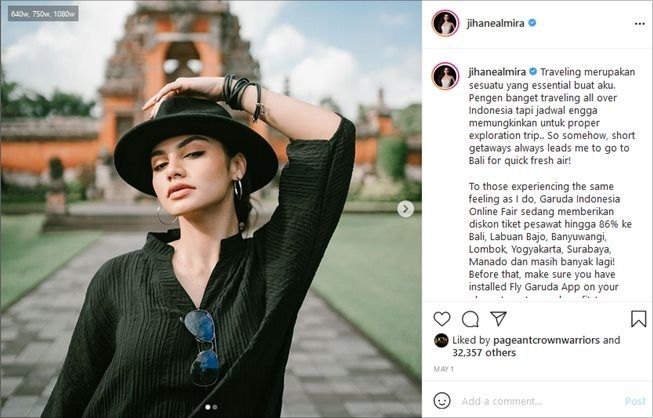 Profil Jihane Almira, wakil Indonesia di Miss Supranational 2021. (Instagram/@jihanealmira)