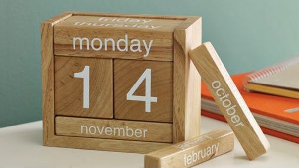 Kalender Balok Kayu. (Foto: Pinterest)