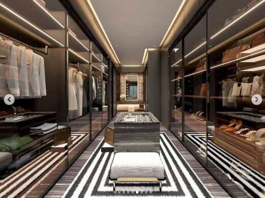 Potret desain walking closet dan kamar Rachel Vennya. (Instagram/angkasaarchitecs)