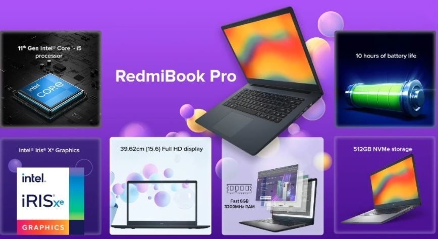 Fitur-fitur RedmiBook Pro. (Xiaomi India)