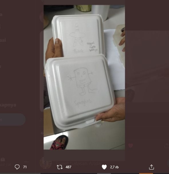 Ngerjain Warung Makan Lewat Aplikasi Ojol, Aksi Pelanggan Beli Nasi Kotak Ini Disorot. (Twitter/@txtdarionlshop)