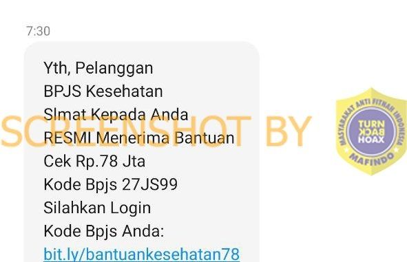 Fakta BPJS Kesehatan beri bantuan Rp 78 juta (Turnbackhoax.id)