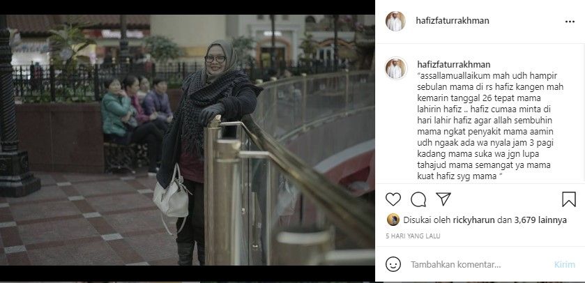 Ibunda Irwansyah dan Hafiz Fatur (Instagram)