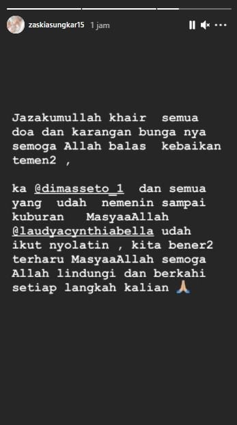 Postingan Zaskia Sungkar (Instagram.com)