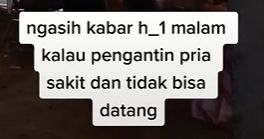 Mempelai pria tidak datang saat acara pernikahan. (Tiktok)