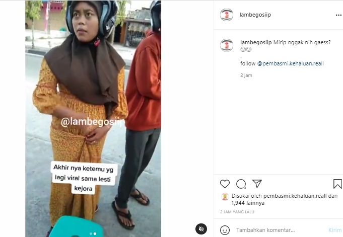 Perempuan mirip Lesti Kejora (Instagram.com)