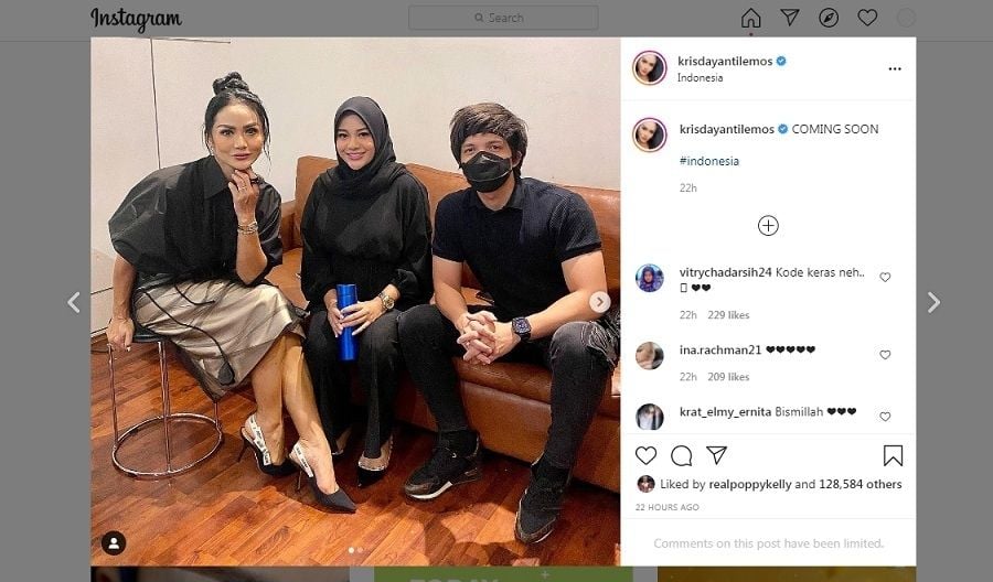 Unggahan Krisdayanti [Instagram]