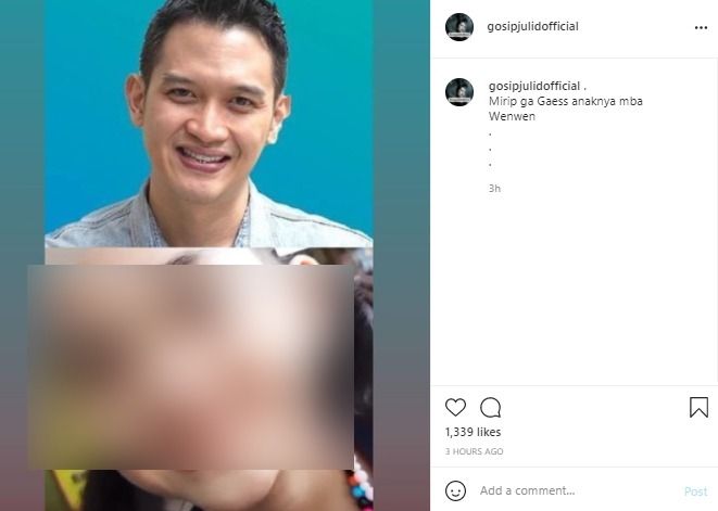 Rezky Aditya dan anak Wenny Ariani (Instagram.com)