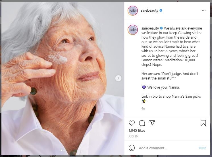 Helene Simon, Nenek 99 Tahun Jadi Model Makeup (instagram.com/saiebeauty)