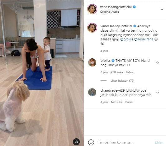 Tingkah gemas anak Vanessa Angel (Instagram.com)