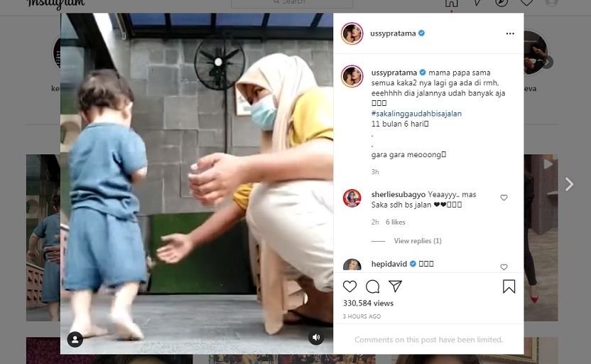 Unggahan Ussy Sulistiawaty [Instagram]