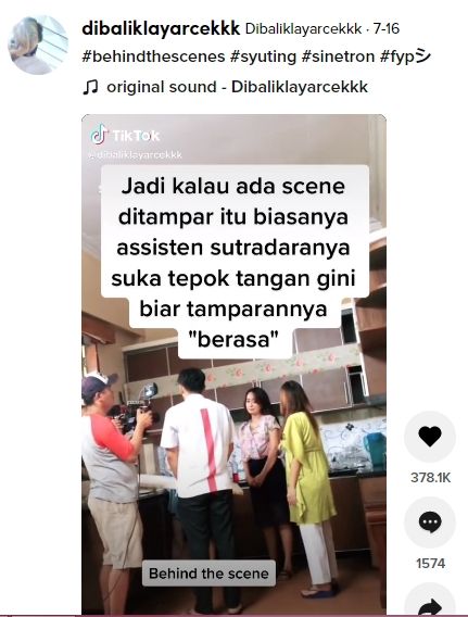 Behind the scene sinetron (TikTok.com)