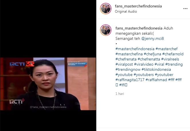 Momen Jenny MasterChef Indonesia diprank Chef Arnold [Instagram/@fans_masterchefindonesia]