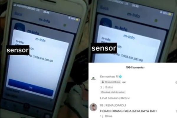 Viral Si 'Ganteng' Pamer Saldo ATM Dikomen Kementerian Keuangan. (Instagram/@undercover.id)
