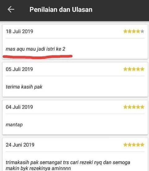 Deretan percakapan ojol dengan pelanggan, bikin garuk-garuk kepala. (Instagram)