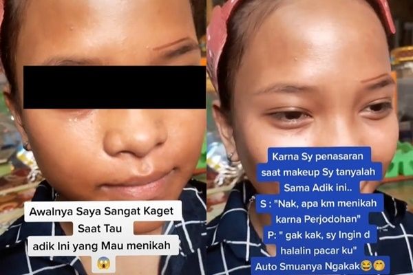 Viral MUA Syok Pengantin Bak Bocil, Alasan Nikah sampai Hasil Make Up Bikin Melongo. (TikTok/@fausisalon)