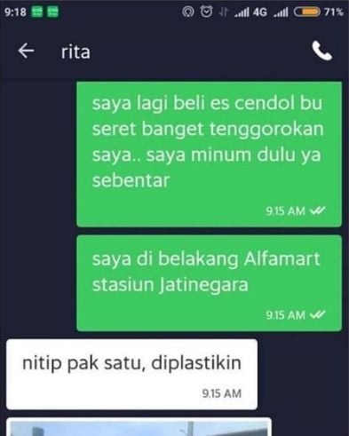 Deretan percakapan ojol dengan pelanggan, bikin garuk-garuk kepala. (Instagram)