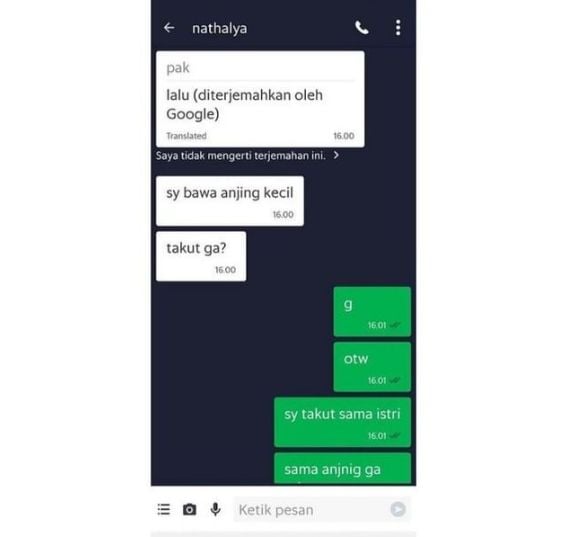 Deretan percakapan ojol dengan pelanggan, bikin garuk-garuk kepala. (Instagram)