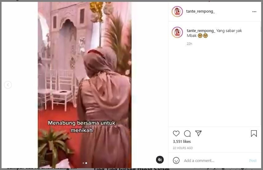 11 Tahun Pacaran hingga Menabung Bersama, Wanita Ini Ditinggal Nikah (instagram.com/tante_rempong_)