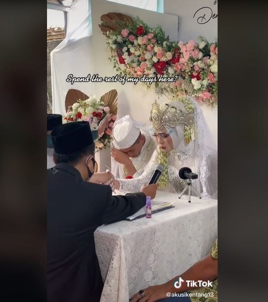 Viral Pengantin Wanita Disangka Ijab Kabul, Begini Kisah di Baliknya (tiktok.com/@akusikentang13)