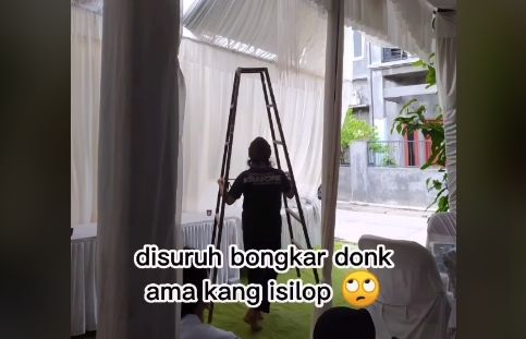 Tenda hajatan digerebek polisi (tiktok)