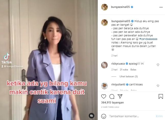 Bunga Zainal (Instagram.com)