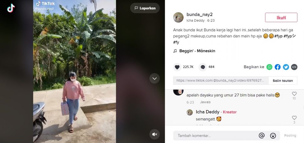 Viral Video MUA Cilik Make Up Bocil. (TikTok/@bunda_nay2)