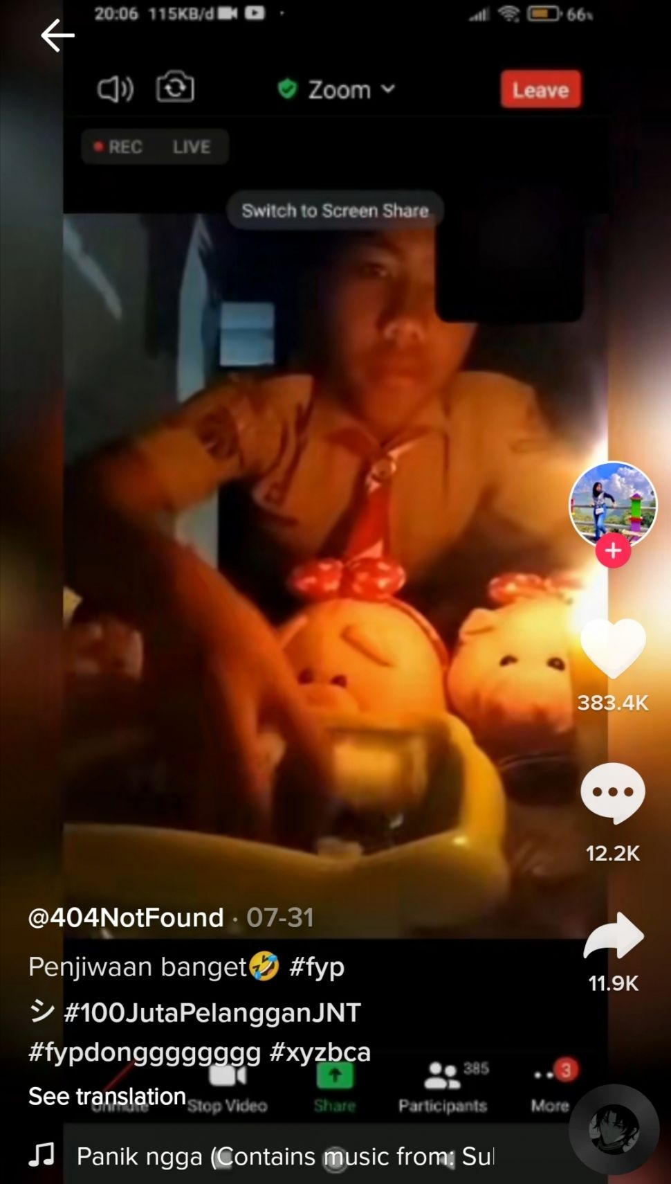 Kemah Online Pakai Lilin, Kelakuan Cowok Ini Malah Bikin Ngakak. (Dok: TikTok/404notfoundr)