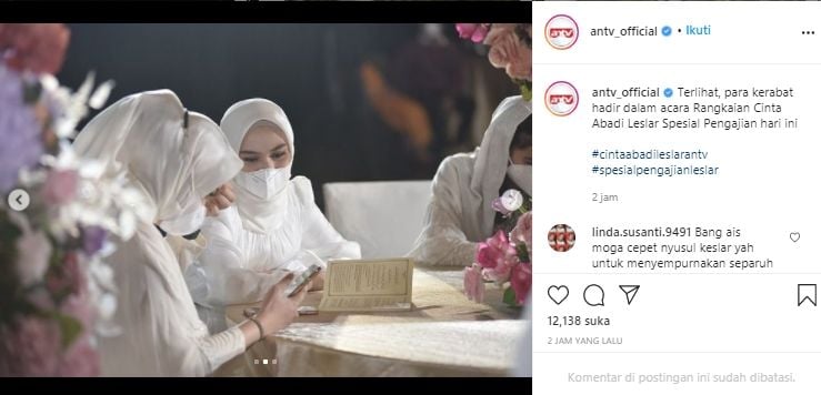 Momen pengajian Lesti Kejora dan Rizky Billar (Instagram.com)