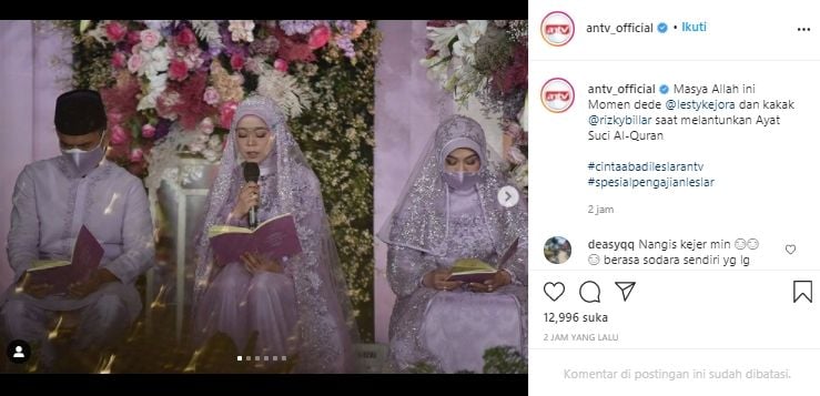 Momen pengajian Lesti Kejora dan Rizky Billar (Instagram.com)