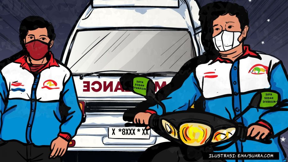 Ilustrasi patwal ambulans. [Suara.com/Ema Rohimah]