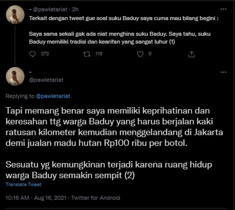 Klarifikasi. (Twitter/pawletariat)