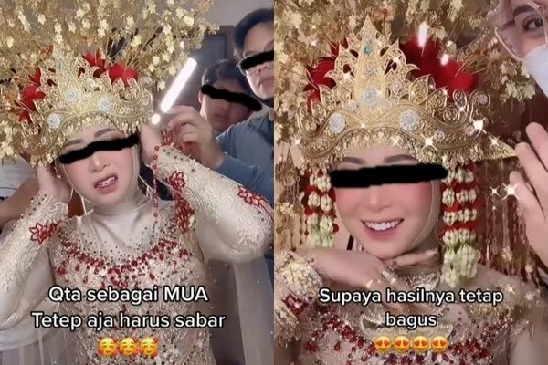 Viral Pengantin Wanita Rewel Saat Dirias MUA. (TikTok)