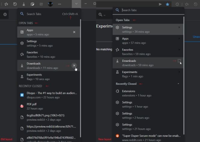 Fitur anyar di Microsoft Edge. (Reddit via Windows Central)